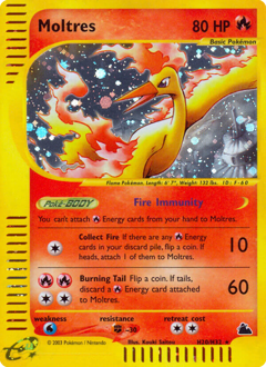 Moltres from Skyridge Moltres Pokemon card