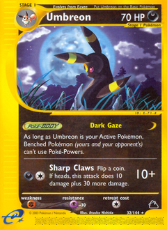 Umbreon from Skyridge Umbreon Pokemon card