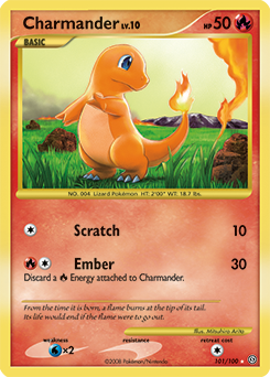 Charmander from Stormfront Charmander Pokemon card