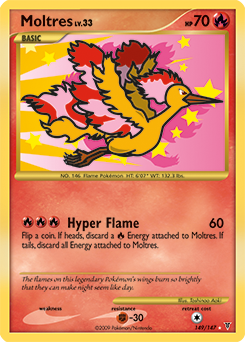 Moltres from Supreme Victors Moltres Pokemon card
