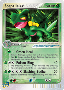 Sceptile ex from Team Magma vs Team Aqua Sceptile ex Pokemon card