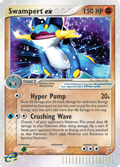 Swampert ex from Team Magma vs Team Aqua Swampert ex Pokemon card