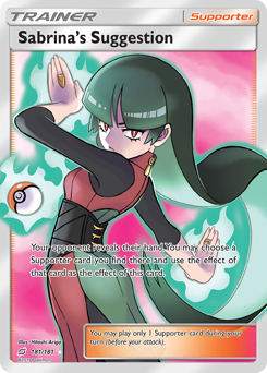 Sabrina's Suggestion from Team Up Sabrina's Suggestion Pokemon card