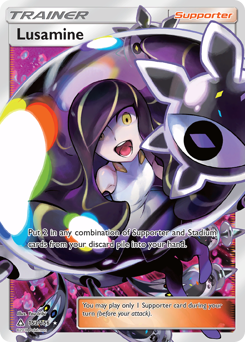 Lusamine from Ultra Prism Lusamine Pokemon card