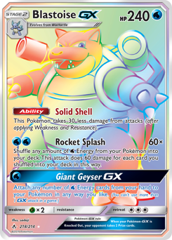 Blastoise-GX from Unbroken Bonds