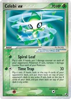 Celebi ex from Unseen Forces Celebi ex Pokemon card