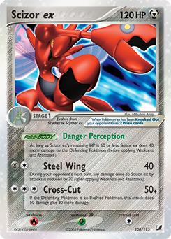 Scizor ex from Unseen Forces Scizor ex Pokemon card