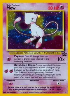 WOTC Black Star Promo Mew card
